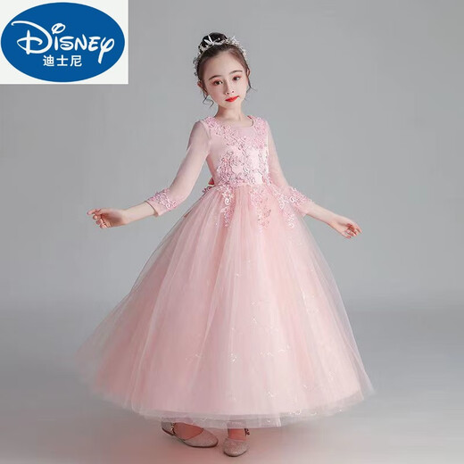 Disney Girls Princess Rock Langer Rock Sommershow Host Hochzeitskleid Super Fairy Feen -Kinderkleid Kinder Performance Kleid geschwollene Rock 683 Weste [Shrimp Pink] [Sammeln Sie Crown 150