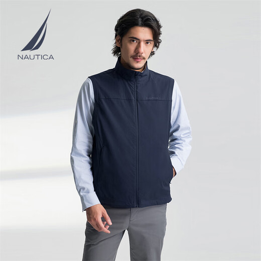 诺帝卡（NAUTICA）【大促爆款】男装25春夏新款舒适百搭商务休闲马甲背心男JO5109 藏青4NV L