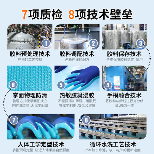 Top Instrument Resistant Gants Protection Labor Protection A688 TRAVAILLEMENT ANTI-SLIP RÉDLEMENTS ET TRAVAILON DANS LES TRAVAILLES DE CONSTRUCTION INDUSTRIELLE ET TRAITEMENT SANS DIEU ET MAINS POUR PRÉVENIR LA DOULEUR. Nouveau roi résistant aux usages de mise à niveau [48 pièces] L'imprégnation épaissie du caoutchouc est plus durable