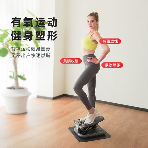 Zhengxing (ZXCH) stepper home fat-burning artifact mini fitness equipment elliptical stair climbing pedal machine sports weight loss and shaping artifact ES1-gentleman gray (comes with a pair of tension ropes)