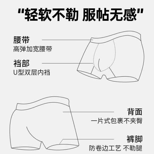 真维斯（JEANSWEST）男士内裤纯棉平角裤大码四角4条