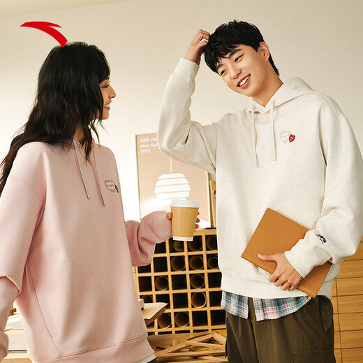 
Anta (ANTA) hooded sweatshirt, the same style as men and women couples 2025 summer new couple loose long-sleeved top 172528701 C3892 gray flower gray-1 4XL