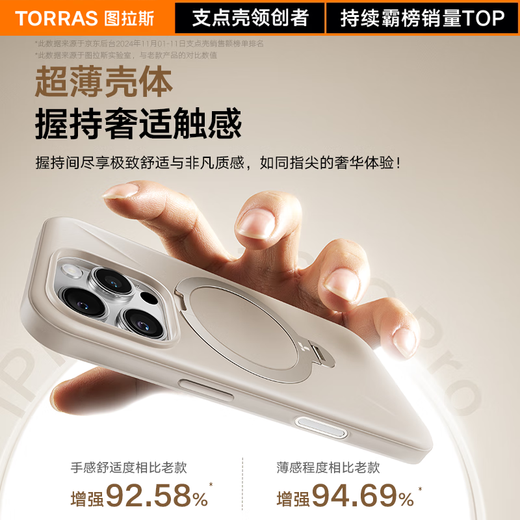图拉斯支点壳QPro【高端时尚丨相机按键全包】 适用苹果17promax手机壳iphone16pro磁吸支架15防摔磨砂款 【玉霜白】相机按键全包 【iPhone16ProMax】