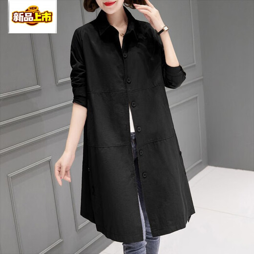 Chujing windbreaker jacket for women 2025 spring new outer wear foreign style age-reducing mother's clothing large size loose slimming top brown elastic cuffs XL 90-115