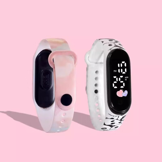 Primary school students' watch only time, forest girl, junior high school, high school, high-quality children's electronic sports bracelet boy and girl, pastel little white flower
