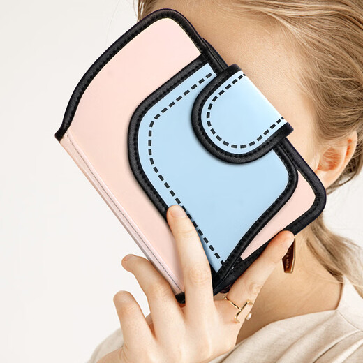 JumpFromPaper Passport Holder Document Bag Protective Cover Multi-Function Card Holder Travel Abroad Portable Holder JFP Valentine's Day and Chinese Valentine's Day Gift Blue Pink