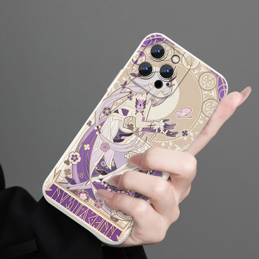 旭杉斯遐蝶手机壳苹果16华为mate70崩坏星穹铁道iPhone15promax崩 GUU9227遐蝶-磨砂天使眼-黑 iPhone15Plus