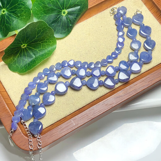 Chihuan Tanzania Natural Tanzanite Love Bracelet Women's Ocean Heart Natural Purple Blue Crystal Bracelet Jewelry Gift 6mm