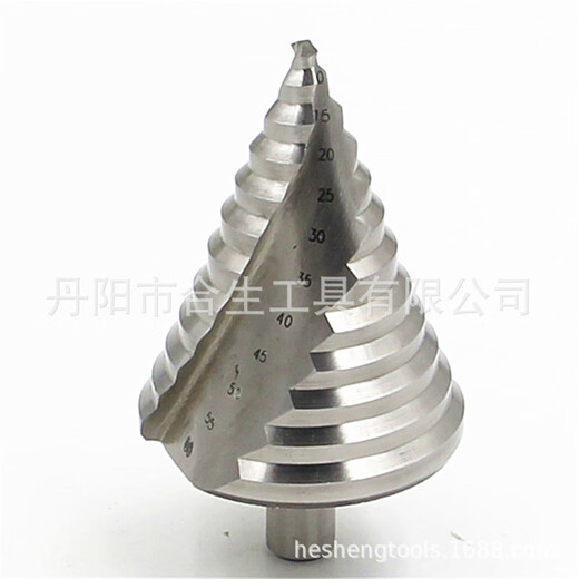 科至途定制mm大尺寸开孔器高速钢螺旋槽阶梯钻白钻塔钻三角钻多功能钻头 6-60mm塑管装【679g】
