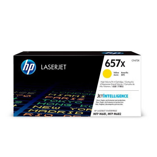 HP (HP) 657A/657X Original Toner Patrone CF470X Black Toner Patronenpulverbox für M681/M682 -Serie Drucker CF472X Yellow Toner Patrone 657X (ca. 23.000 Seiten)