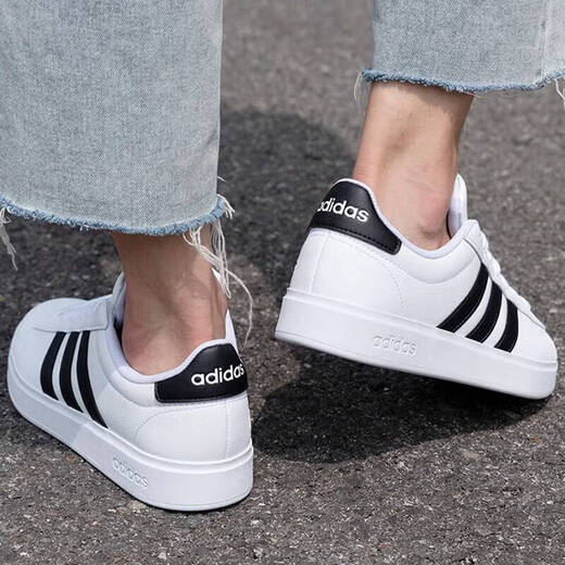 阿迪达斯 （adidas）官方舰店男鞋 夏季新款三条纹板鞋皮面运动鞋耐磨休闲鞋子板鞋男 GW9195-店长推荐 41