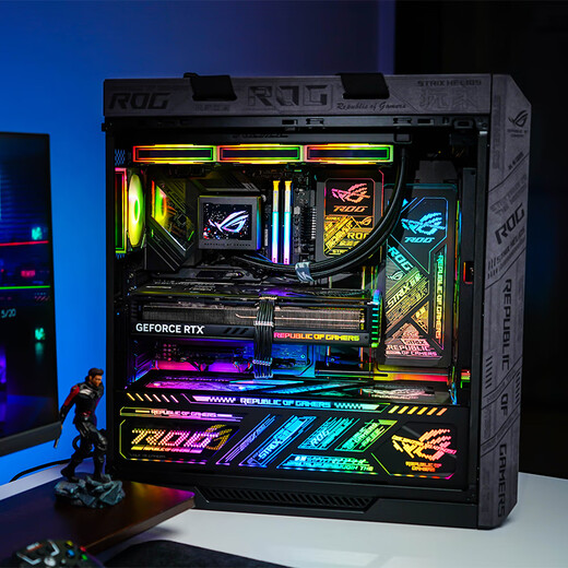 ASUS ROG family bucket Sun God RTX5090D/5080 R7 9800X3D Night God E-sports game live broadcast desktop computer host DIY assembly machine AI design complete machine R7 9800X3D+RTX5070TI | Three