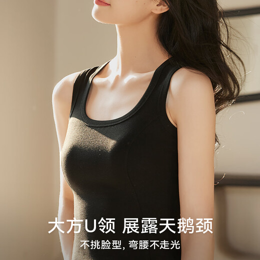 猫人吊带背心女【带胸垫】遮副乳黑白内搭运动背心收腰可外穿打底衫女