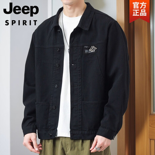 JEEP SPIRIT外套男款春秋季2025新款衬衫翻领秋装男士工装夹克初秋褂子上衣服 【升级版】K12806卡其 2XL 【建议140-160斤】