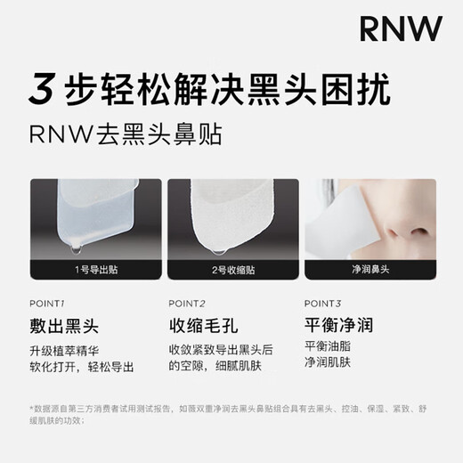 Ruwei (RNW) blackhead removal nose mask 5 sets of 10 pieces tear-free ramen mask export essence acne shrinkage