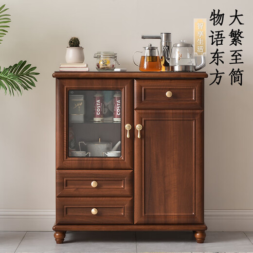 仕福居茶吧柜饮水机一体实木茶吧机家用全自动一体柜2024新款中式客厅消 9902现代白 温热