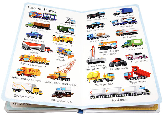 
Original English picture book 199 Big Machines 199 large machines (199 pictures) Children's enlightenment English word learning picture book book cardboard book machine cognitive sub-interactive theme classification rich in color