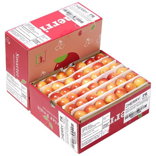 Gift box 14 Jin [Jin equals 0.5 kg] Chile imported gold cherry 5J Rainier big cherry yellow fresh fruit gift 4J 0g (net weight) 4 Jin [Jin equals 0.5 kg] 3j30mm (inclusive)-32mm (excluding)