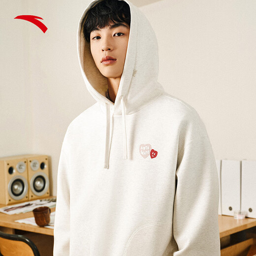 
Anta (ANTA) hooded sweatshirt, the same style as men and women couples 2025 summer new couple loose long-sleeved top 172528701 C3892 gray flower gray-1 4XL