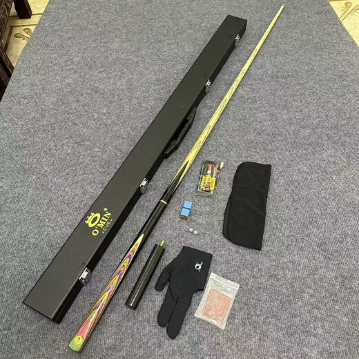 Mystery Mystery Queyu same style billiard cue split Chinese style black eight sandalwood handmade poles complete set of small head snooker Thousand Yuan playing feeling Queyu - with standard box + full set of accessories