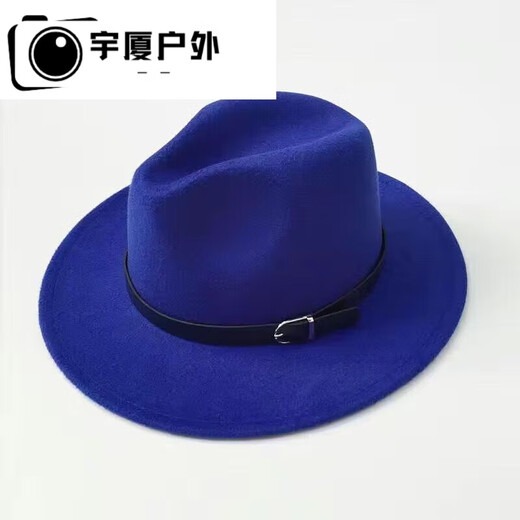 Balsa núcleo oppenheimer sombrero para hombres y mujeres de otoño y invierno top de lana caballero jazz cinturón plano hebilla gris oscuro 57