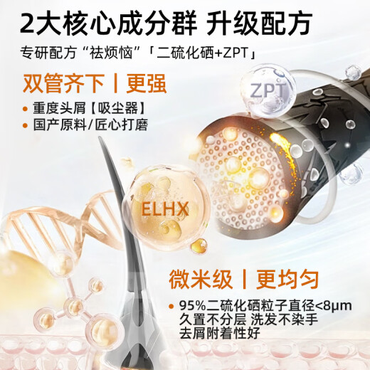 采乐同康去屑止痒洗发水二硫化硒控油蓬松洗发露女通用1050ml