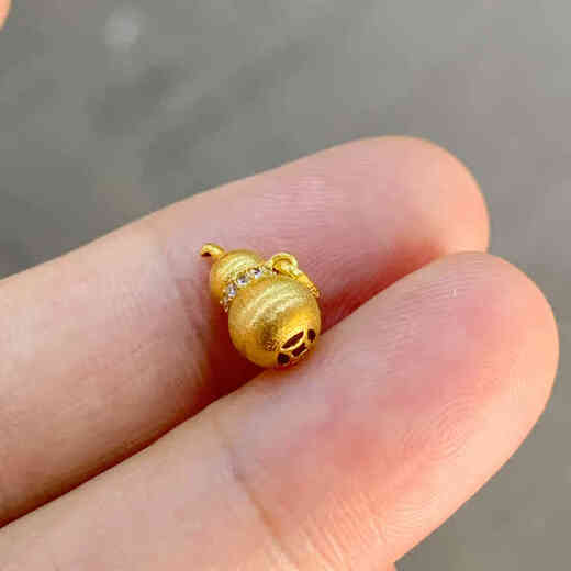 Fujiu 18k gold small dripping ancient brushed 18k gold gourd accessories diy beaded bracelet small gourd k gold small pendant