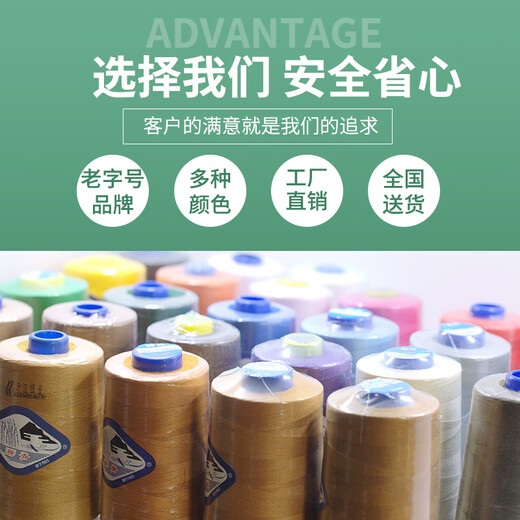 柳青牌系列缝纫线涤纶粗线202中粗牛仔沙发线家纺用线 备注色号发客服