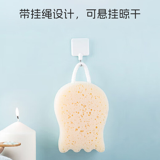 马博士婴儿洗澡搓澡海绵洗头刷硅胶宝宝洗澡神器儿童洗澡绵+洗头刷