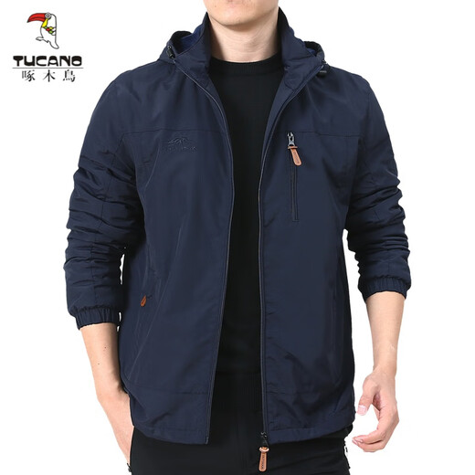Woodpecker Jacket Men's Men's Spring y Autumn Men's American Windbreaker Windbreaker Windbreaker Men's Autumn Sports Chaqueta Khaki 9898 más Velvet Khaki 9898 más Velvet XL