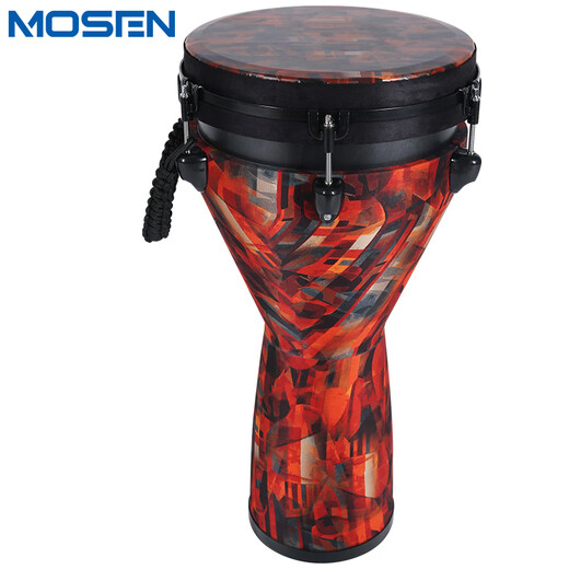 莫森（MOSEN）12英寸专业非洲鼓 碳纤维材料丽江手拍鼓 可调音时尚款 浩瀚红颜