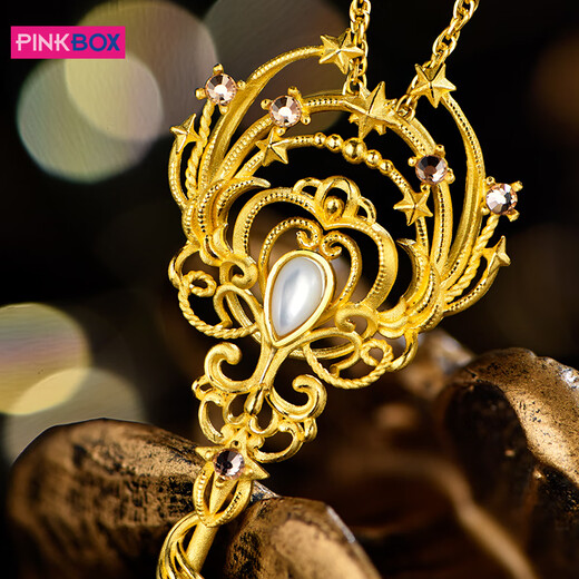 Only two pairs of Hedy Rama pendants, gold pendants, beauty and wisdom, pure gold inlaid with colored stones and pearls, in stock (including design fee of 1,880 yuan) 5.64g