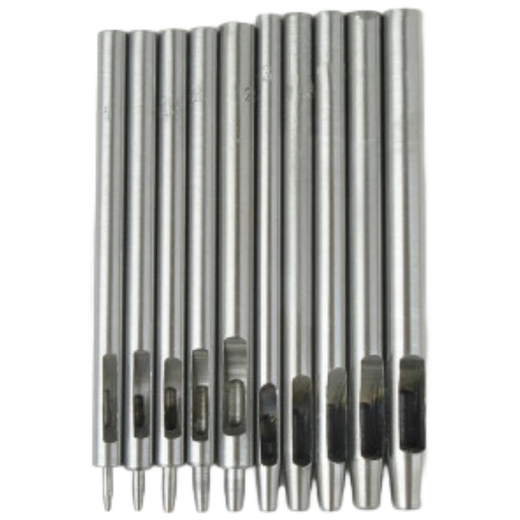 Feng Shang round punch belt punch 10-piece set punch handmade leather hole tool eye opener section punch plus round punch