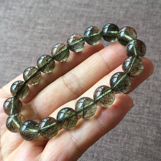 Chinois rouge naturel vert tourmaline bracelet bracelet cheveux cristal bracelet brésilien et femmes