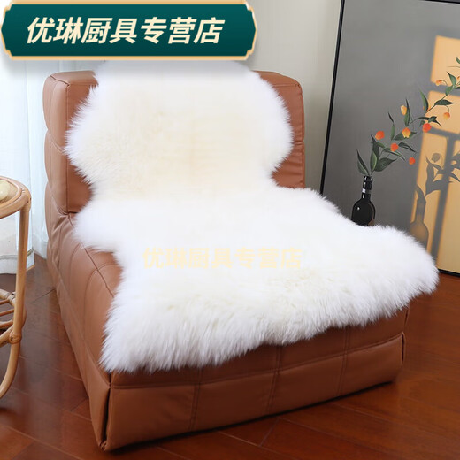 冬季沙发厚毛毯沙发垫羊毛垫整张羊皮... 自然白澳洲皮毛 0cm*0cm 05P5055CM一头圆