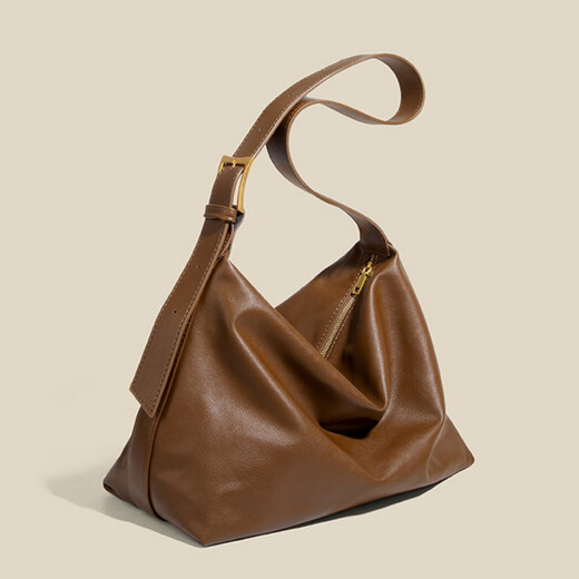 Ukedati bag women's bag large capacity tote bag crossbody bag soft collapse minimalist style commuter shoulder bag 25 new Chinese Valentine's Day gift khaki color