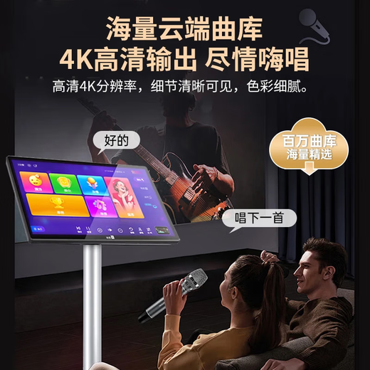 HYUNDAI现代家庭影院点歌机KTV音响套装大功率功放卡拉ok家用点唱k歌设备客厅会议室卡包音箱
