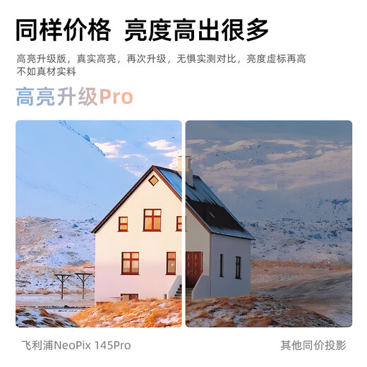 飞利浦（PHILIPS）NeoPix 145Pro投影仪家用 家庭影院电视卧室手机游戏投影机（高亮升级版  无感自动对焦 ）
