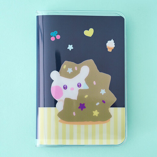 Brown Bear minini ice cream passport clip travel boarding ID card bag protective cover selini ice cream passport clip