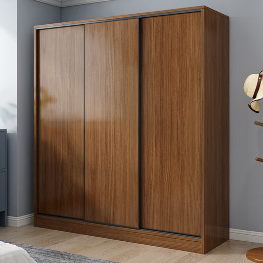 Baili Weiyi new Chinese style wardrobe home bedroom wooden combination wardrobe simple sliding door storage large wardrobe 1.8 meters main cabinet