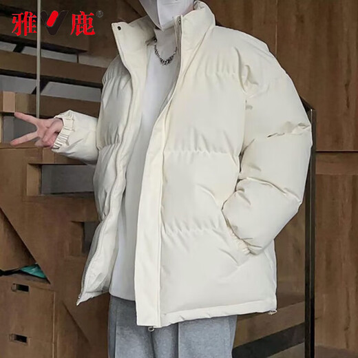
Yalu autumn and winter new cotton coat men's small cotton jacket down cotton jacket loose bread jacket versatile collar warm jacket 1266 black XL (recommended 145-165Jin [Jin equals 0.5 kg])