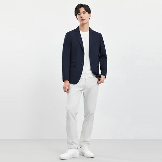 Septwolves костюм мужской повседневный модный универсальный однотонный костюм на рабочем месте однотонный костюм мужская куртка 102 темно-синий XL 175/92A