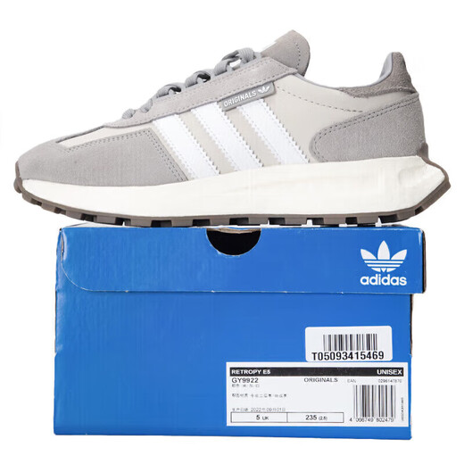 Adidas (adidas) Clover men's shoes and women's shoes sneakers spring RETROPY E5 breathable casual shoes running shoes GY9922 meters/gray/white 38.5