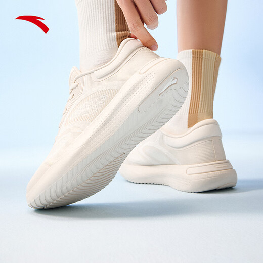 ANTA Yuebu丨Comfortable shock-absorbing sports shoes for women 2025 winter new versatile commuting training shoes 122527753 fish belly white-2 39