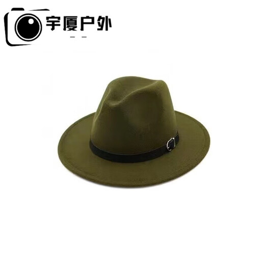 Balsa núcleo oppenheimer sombrero para hombres y mujeres de otoño y invierno top de lana caballero jazz cinturón plano hebilla gris oscuro 57