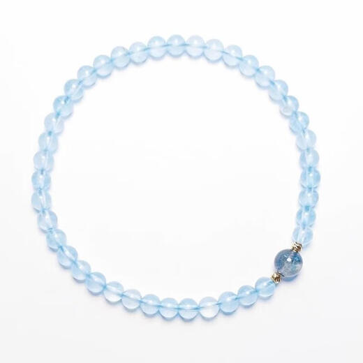 Natural gemstone 4mm aquamarine bracelet for women thin moonstone bracelet niche original design birthday gift 4mm aquamarine bracelet