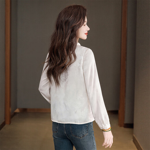 Sichuan She New Chinese Shirt 2025 Autumn New Women's Retro Contrast Color Borded Stand Collar Top