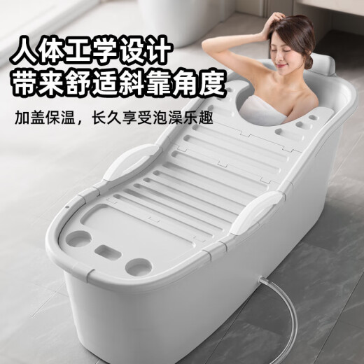 Adultes à Shantoulin Village Bathtub Baignoire du ménage Baignoire épaissie du bassin Full Corps Large baignoire baignoire 0cm bleu 698 Découvert