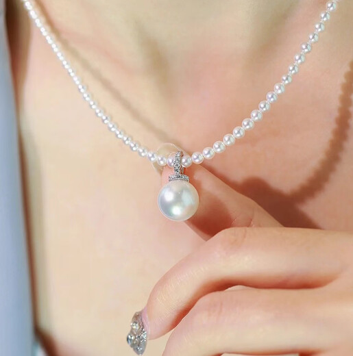 Changju 18K gold pendant empty support diamond buckle female pearl accessories thick gold large version detachable bottle head pendant new K white pendant support does not contain pearls