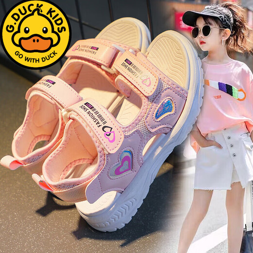 G·DUCK KIDS女童凉鞋夏季新款中大童儿童时尚小公主女孩宝宝运动软底童鞋 698紫色 29 内长17.6cm